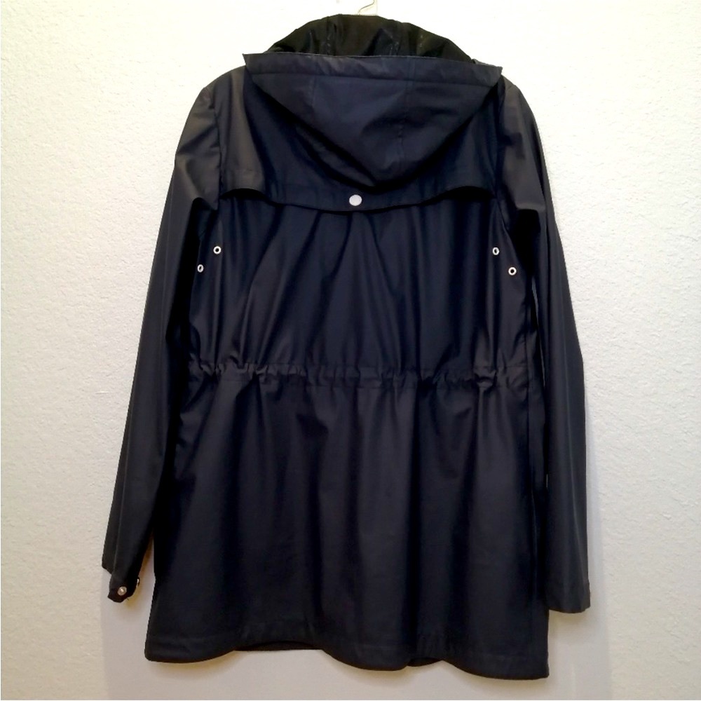 NWT Cole Haan Womens Black Long Sleeve Full-Zip Weather Resistant Rain… - Picture 2 of 11